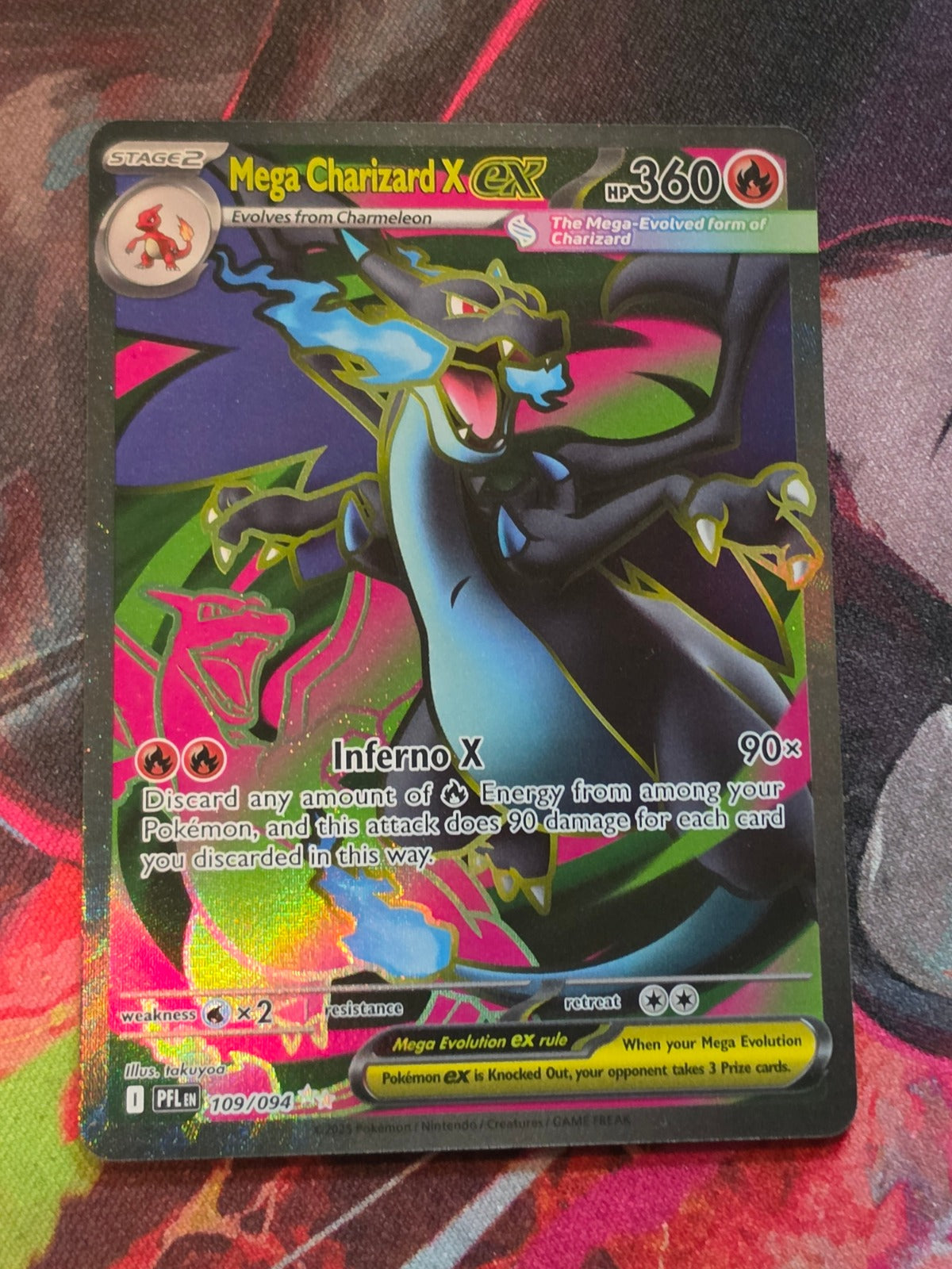 Mega Charizard X ex Ultra Rare Phantasmal Flames 109/094 NM Pokemon