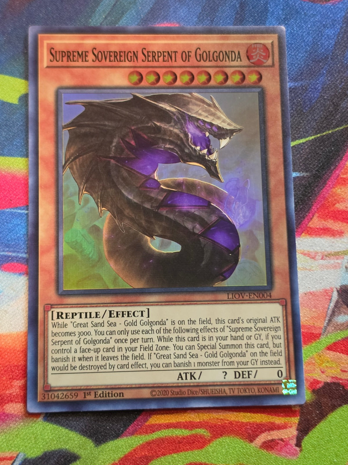 Supreme Sovereign Serpent of Golgonda Super Rare Lightning Overdrive LIOV-EN004 LP
