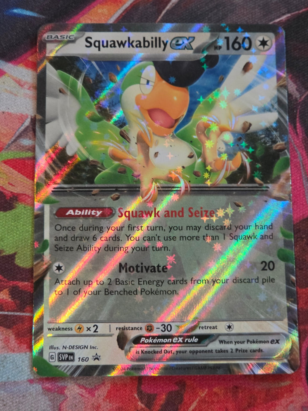 Squawkabilly ex - 160 - SV: Scarlet & Violet Promo Cards - Promo - NM Pokemon