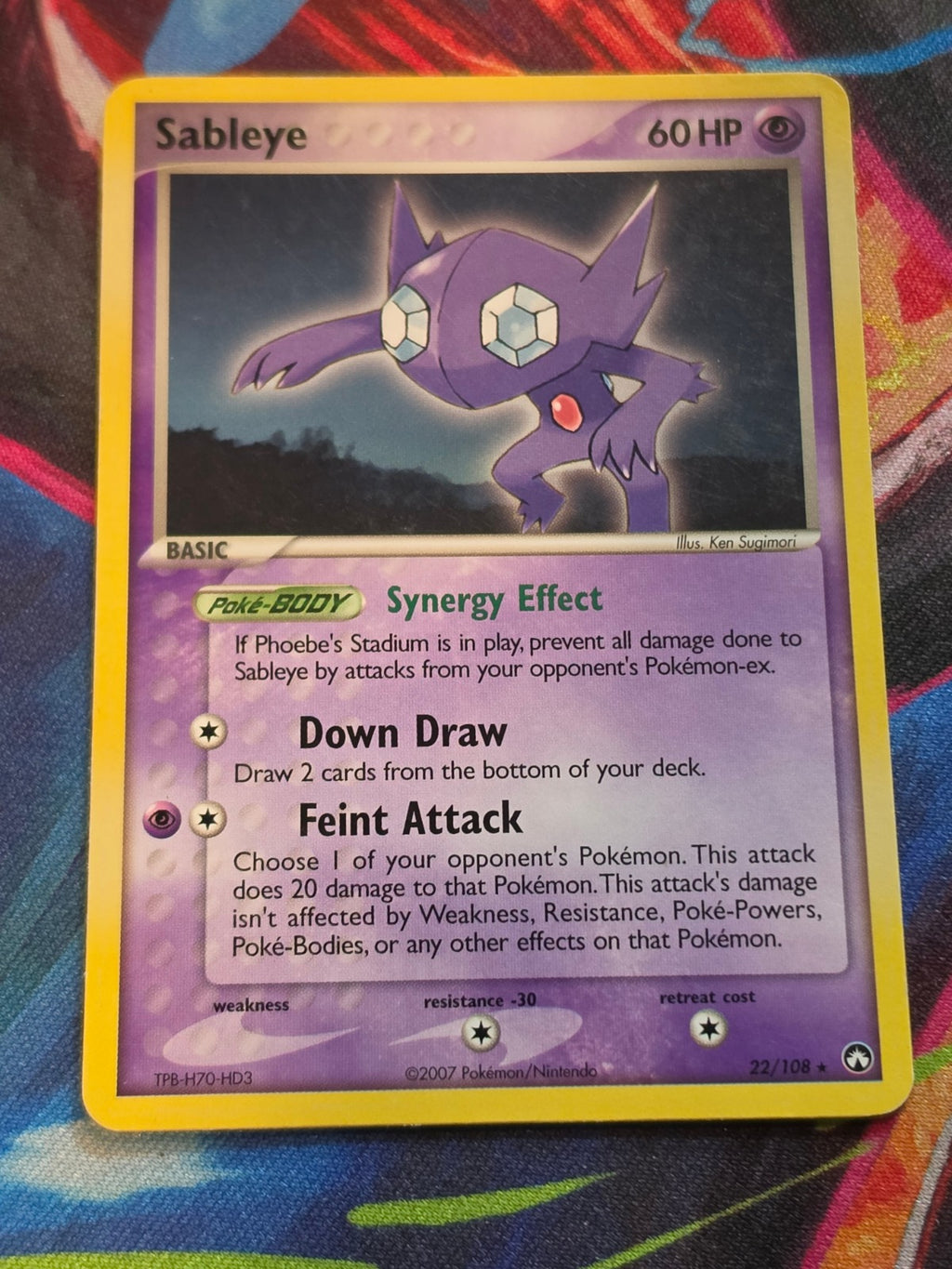 Sableye - 22/108 - EX Power Keepers - Rare - LP-/MP+ Pokemon