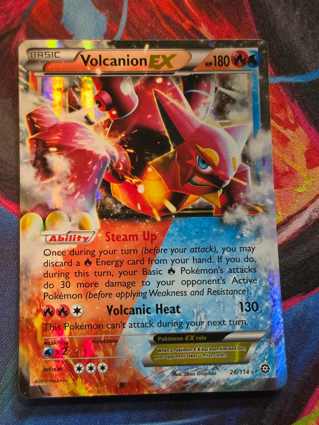Volcanion EX - 26/114 - XY - Steam Siege - Ultra Rare - LP+ Pokemon