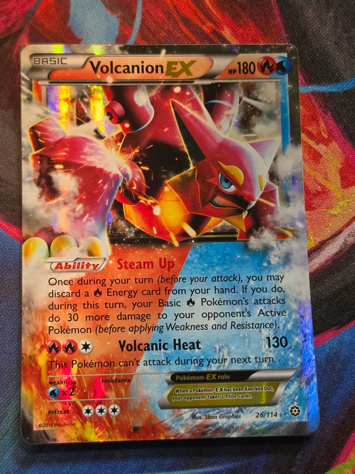 Volcanion EX - 26/114 - XY - Steam Siege - Ultra Rare - LP+ Pokemon