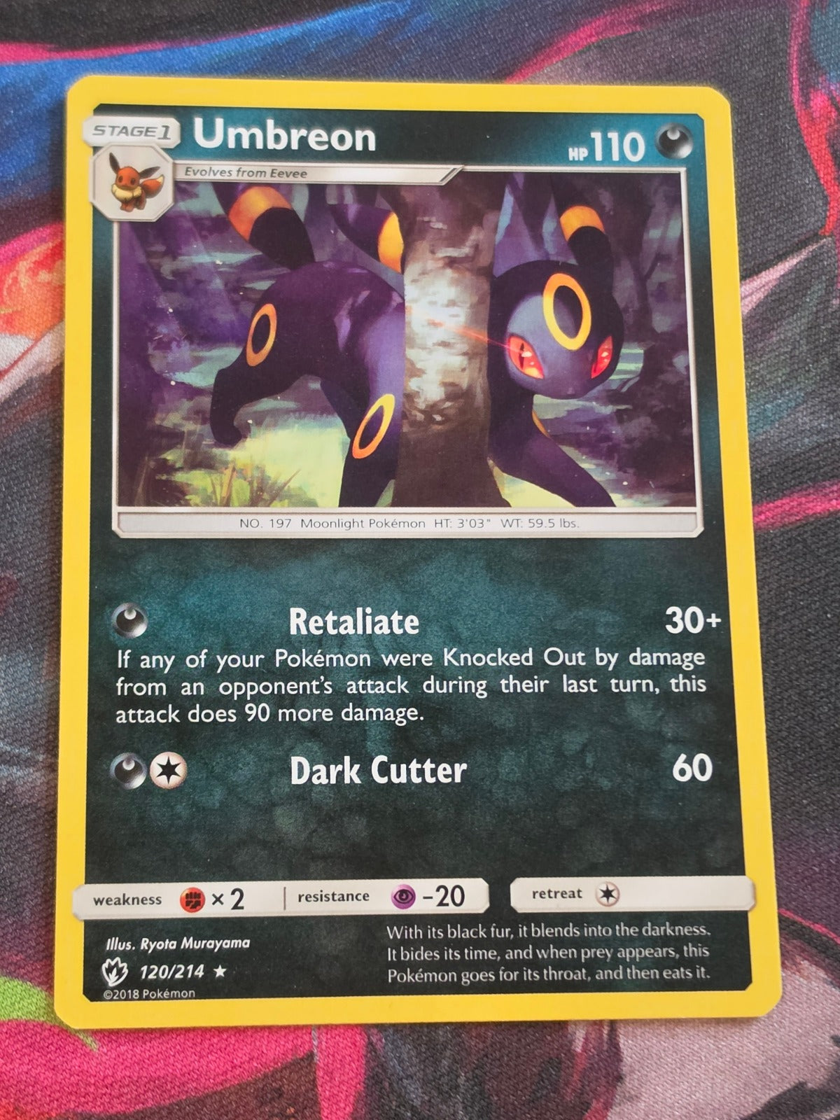 Umbreon - 120/214 - SM - Lost Thunder - Rare - LP - Pokemon