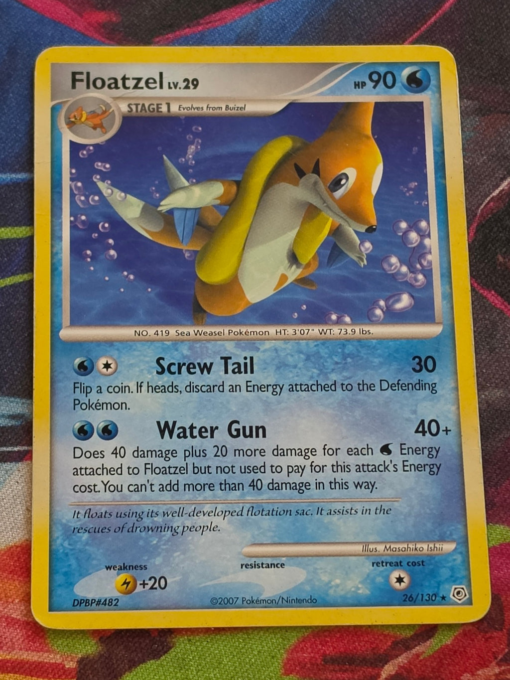 Floatzel - 26/130 - Diamond and Pearl - Rare - HP Pokemon