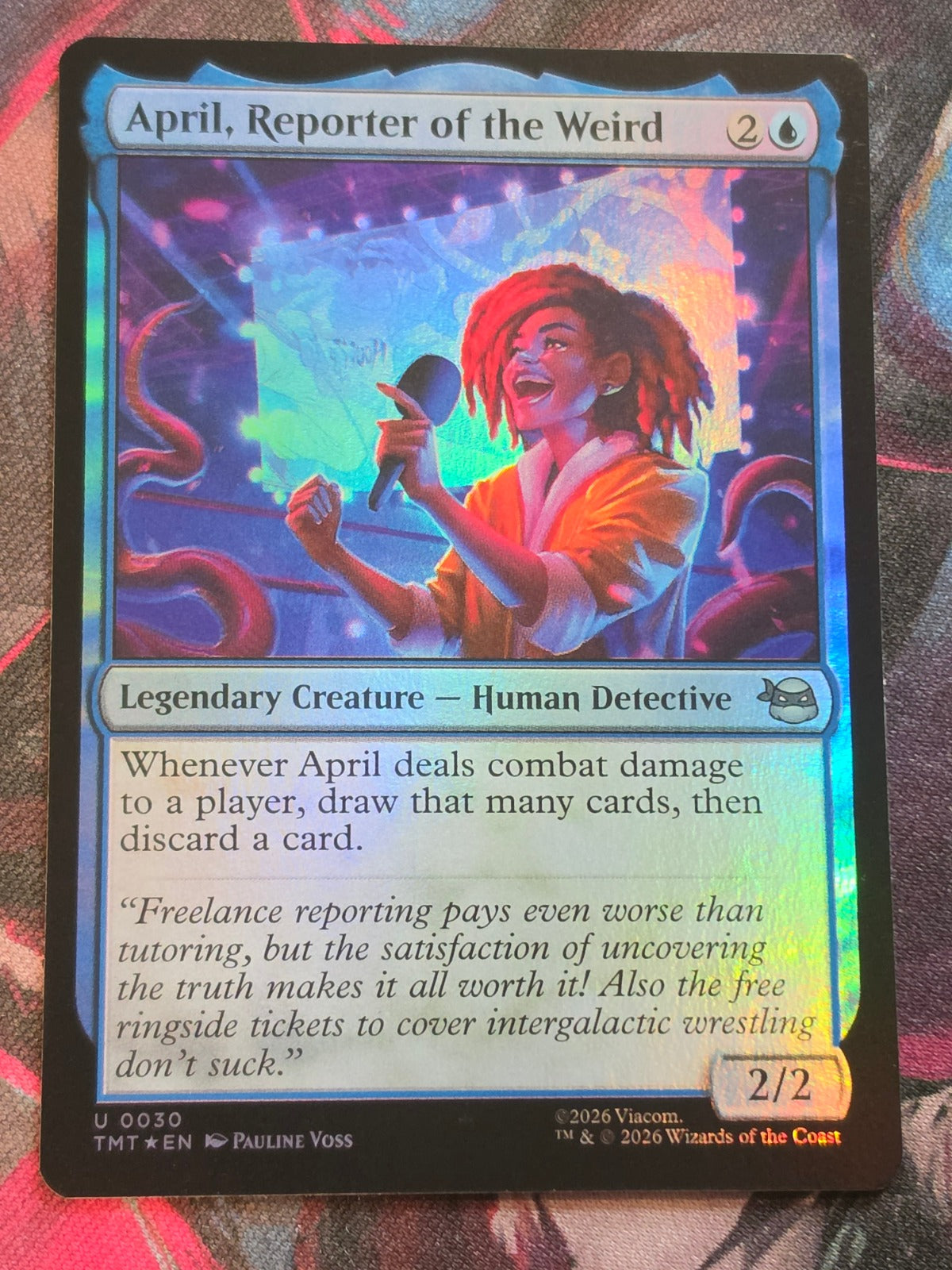 April, Reporter of the Weird - 30 - Teenage Mutant Ninja Turtles - U - Foil - NM MTG