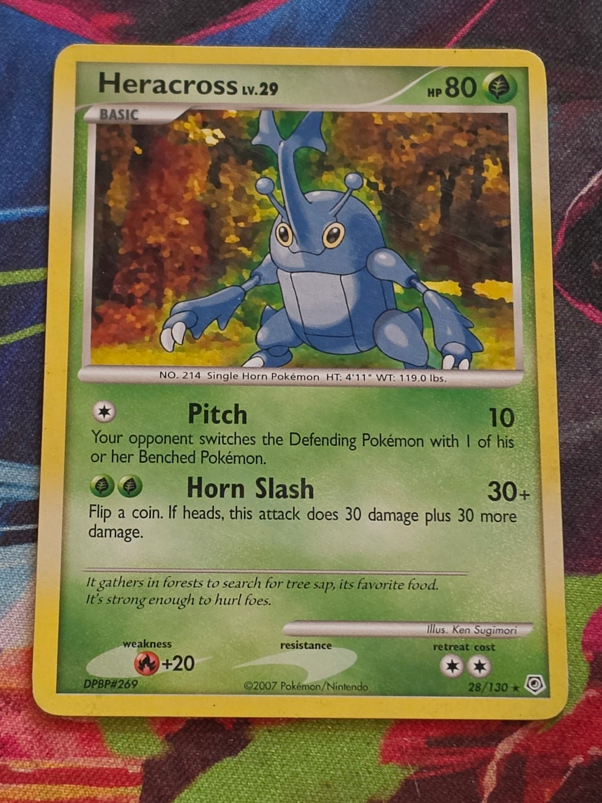 Heracross - 28/130 - Diamond and Pearl - Rare - MP Pokemon