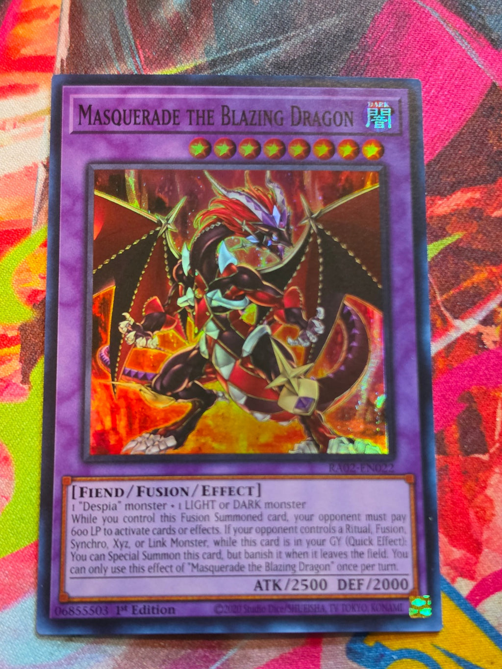 Masquerade the Blazing Dragon Super Rare 25th Anniversary Rarity Collection II RA02-EN022 NM