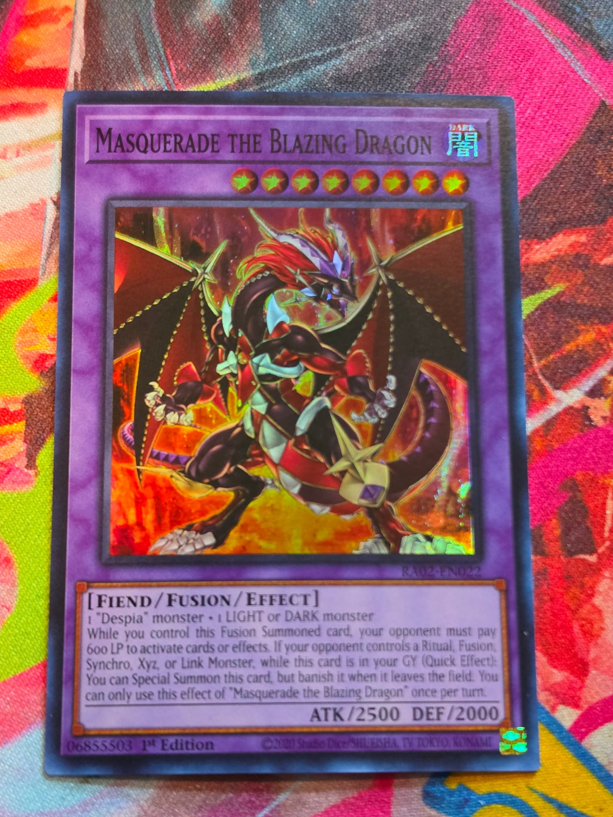 Masquerade the Blazing Dragon Super Rare 25th Anniversary Rarity Collection II RA02-EN022 NM