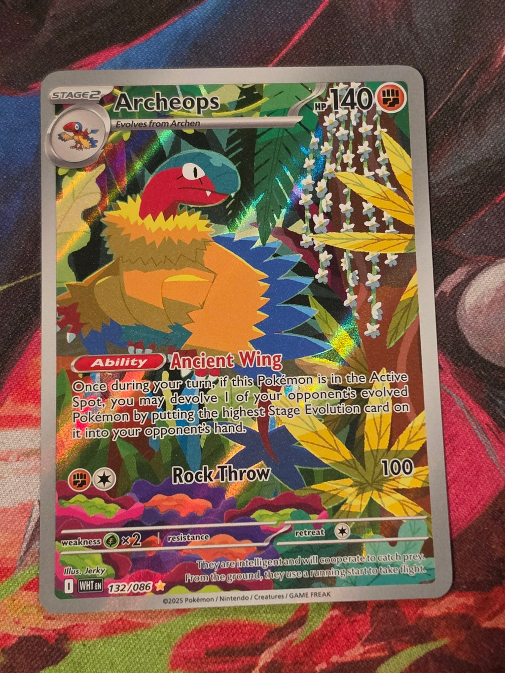 Archeops Illustration Rare White Flare 132/086 NM Pokemon