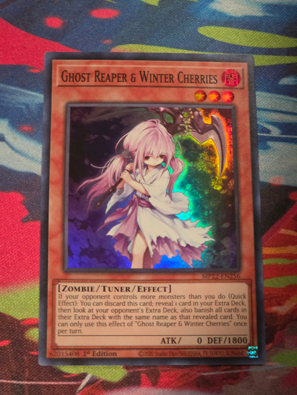 Ghost Reaper & Winter Cherries Super Rare 2022 Tin of the Pharaoh's Gods MP22-EN256 1st Edition LP Yu-Gi-Oh!