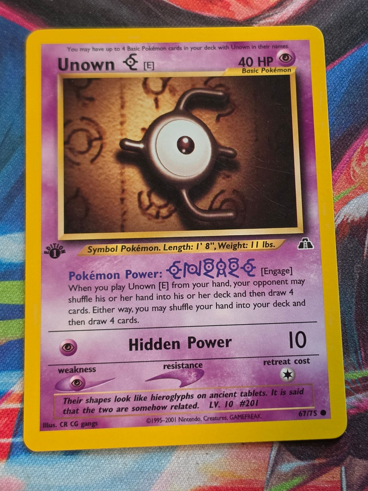 Unown [E] - 67/75 - Neo Discovery - Common - 1st Edition - NM Pokemon