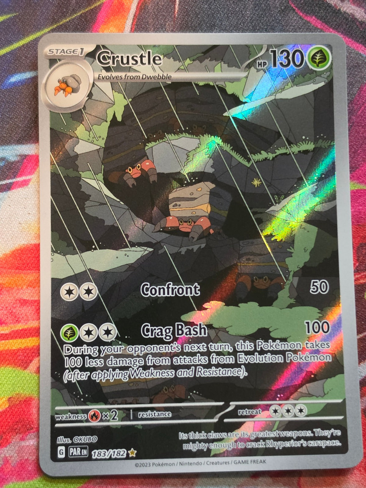 Crustle Illustration Rare SV04: Paradox Rift 183/182 NM Pokemon
