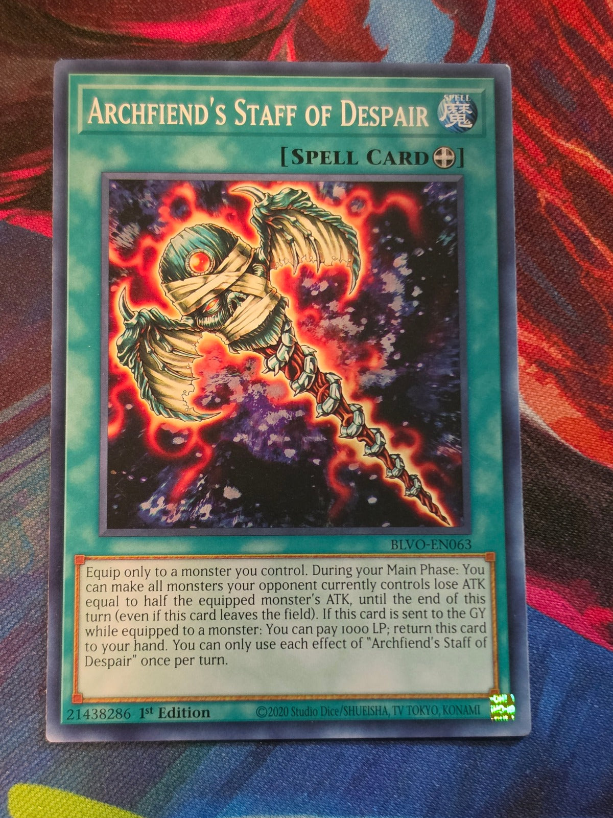 Archfiend's Staff of Despair Common Blazing Vortex BLVO-EN063 LP