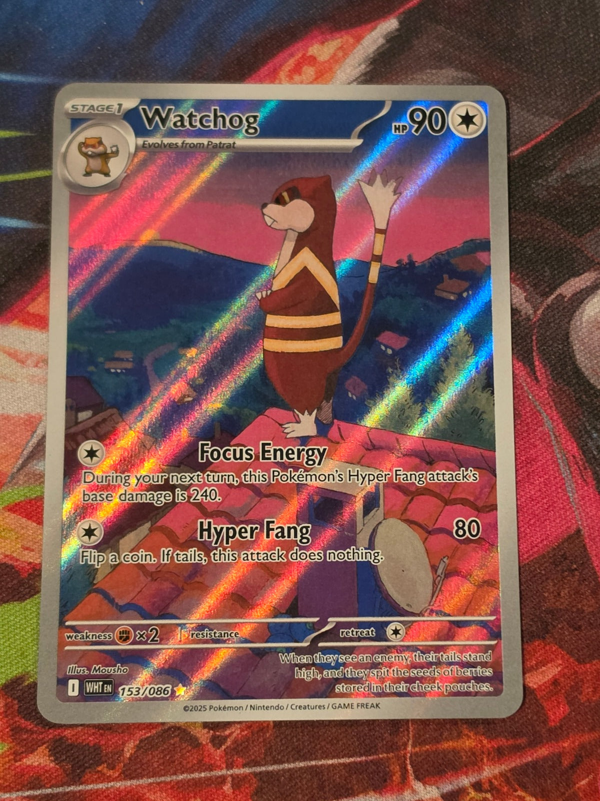 Watchog Illustration Rare White Flare 153/086 NM Pokemon