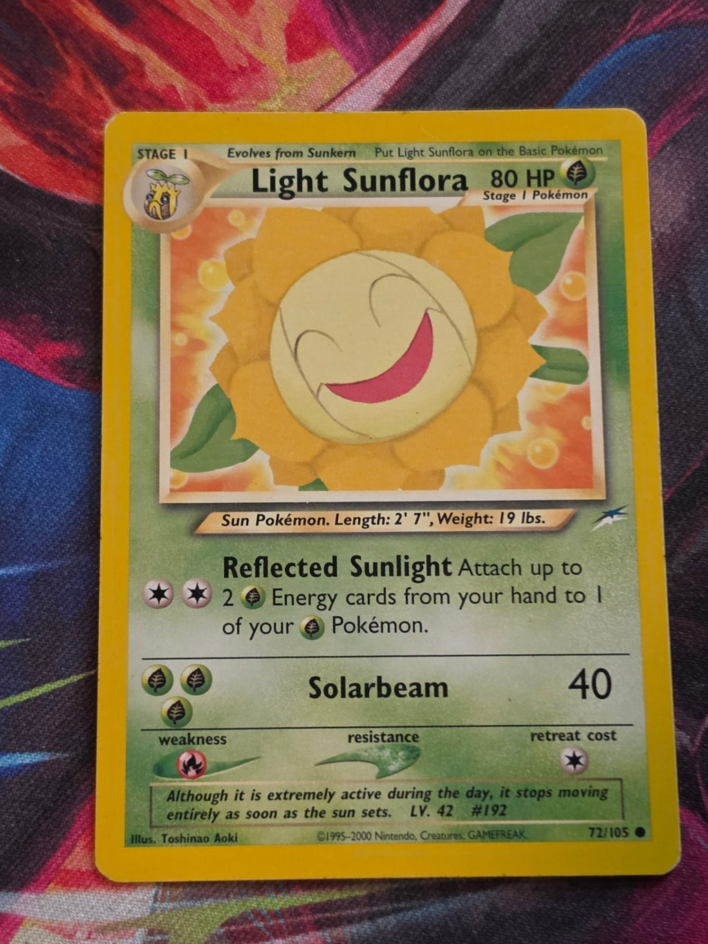 Light Sunflora - 072/105 - Neo Destiny - Common - Unlimited - LP Pokemon