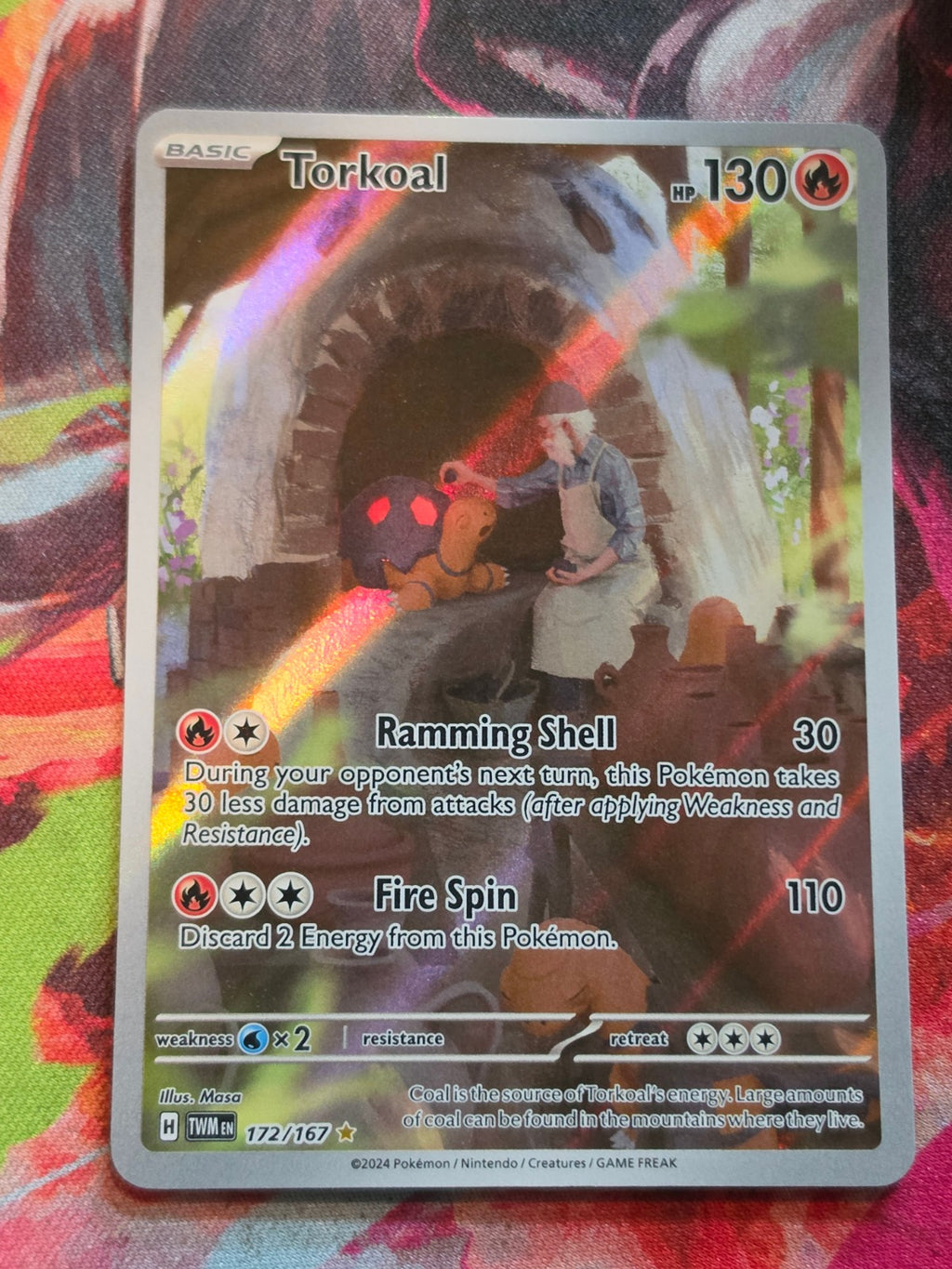 Torkoal Illustration Rare SV06: Twilight Masquerade 172/167 NM Pokemon
