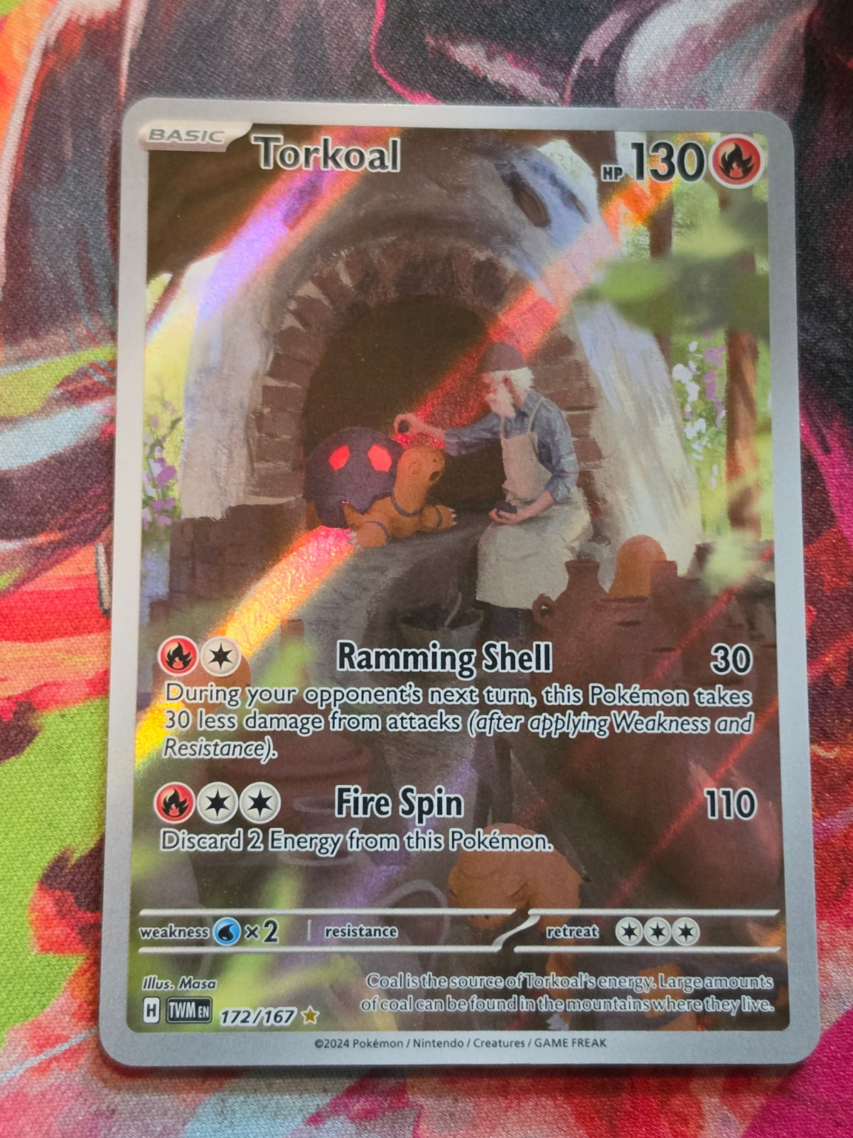Torkoal Illustration Rare SV06: Twilight Masquerade 172/167 NM Pokemon