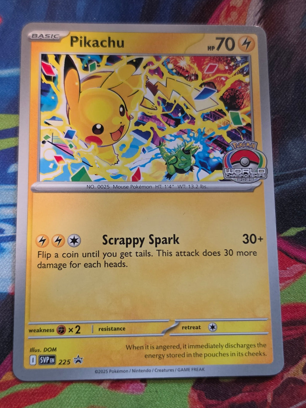 Pikachu (World Championship 2025) Promo SV: Scarlet & Violet Promo Cards 225 NM Pokemon