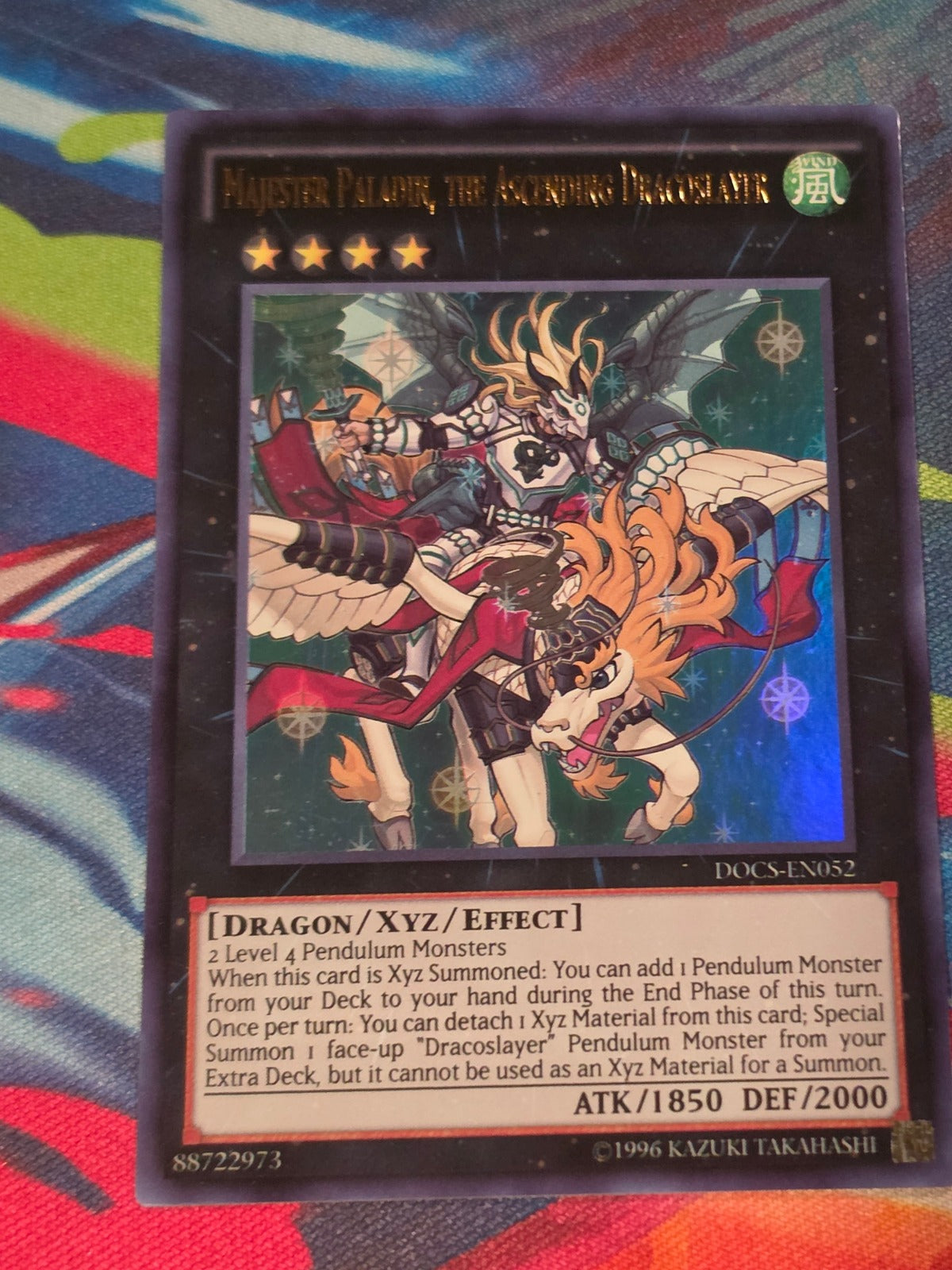 Majester Paladin, the Ascending Dracoslayer Ultra Rare Dimension of Chaos DOCS-EN052 LP