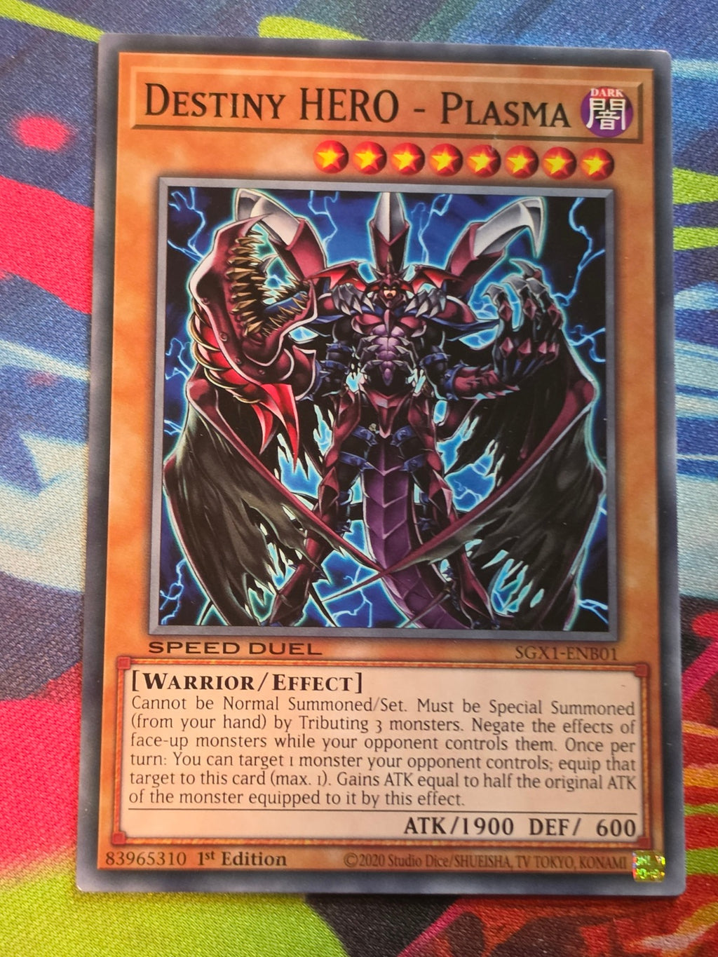 Destiny HERO - Plasma Common Speed Duel GX: Duel Academy Box SGX1-ENB01 1st Edition LP Yu-Gi-Oh!