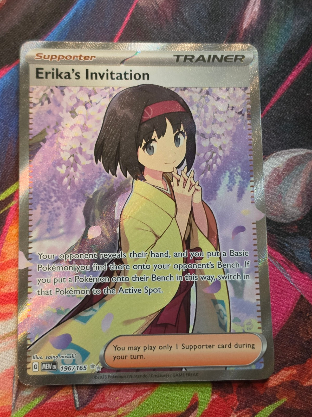 Erika's Invitation Ultra Rare Scarlet & Violet 151 196/165 NM Pokemon