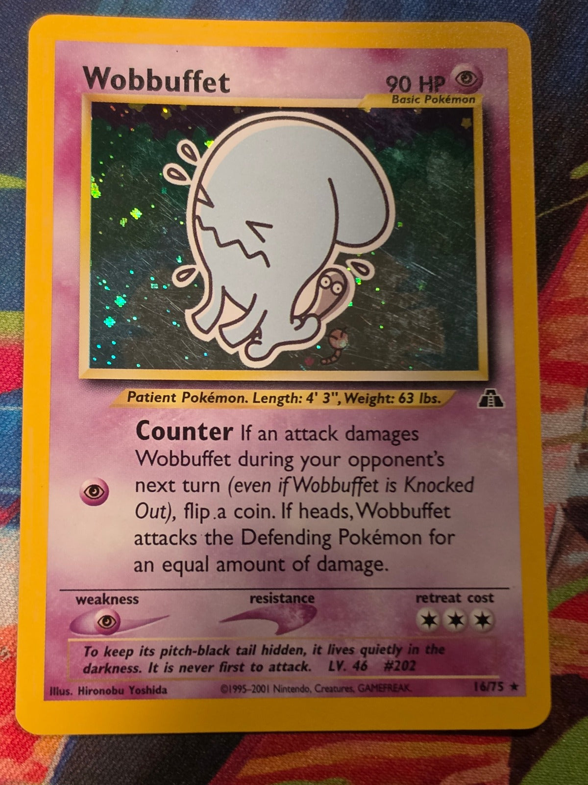 Wobbuffet (16) Holo Rare Unlimited Neo Discovery 16/75 NM-/LP+ Pokemon