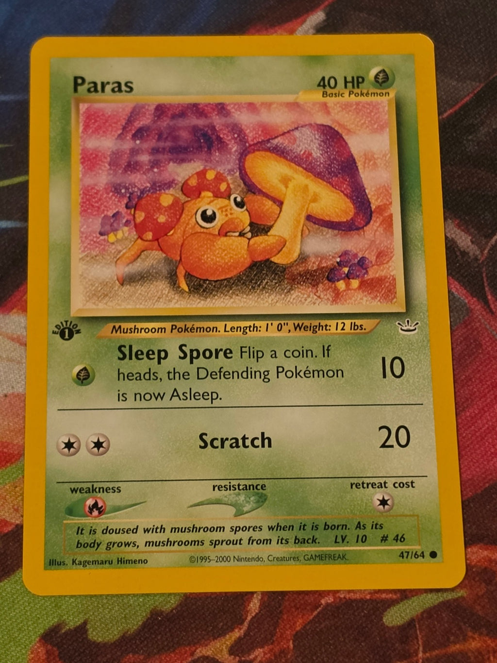Paras - 47/64 - Neo Revelation - Common - 1st Edition - LP+ Pokemon