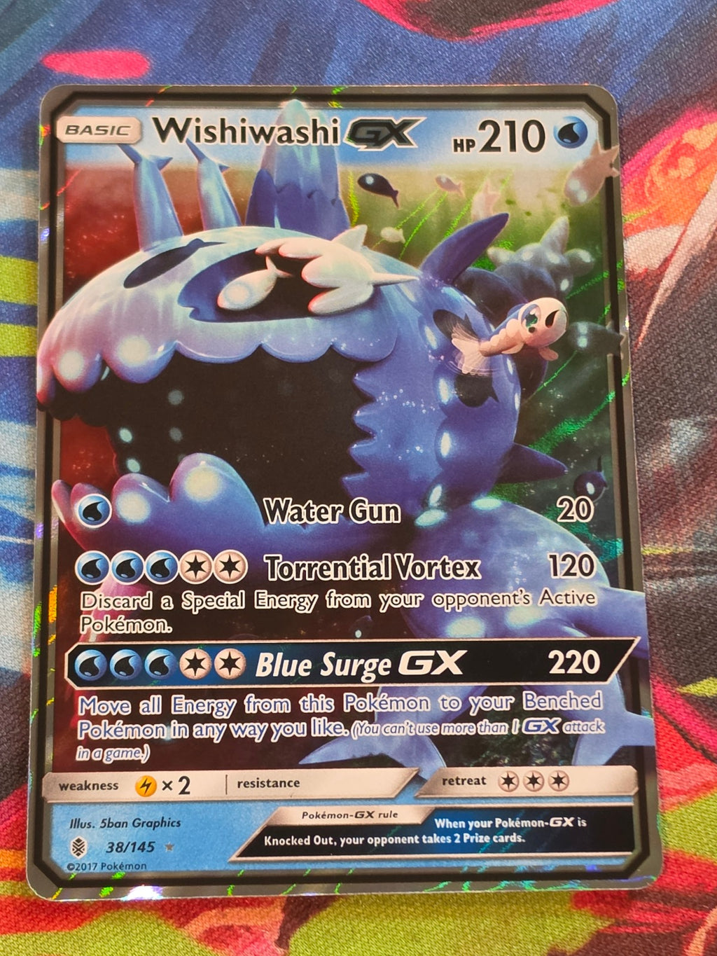 Wishiwashi GX - 38/145 - SM - Guardians Rising - Ultra Rare - NM - Pokemon