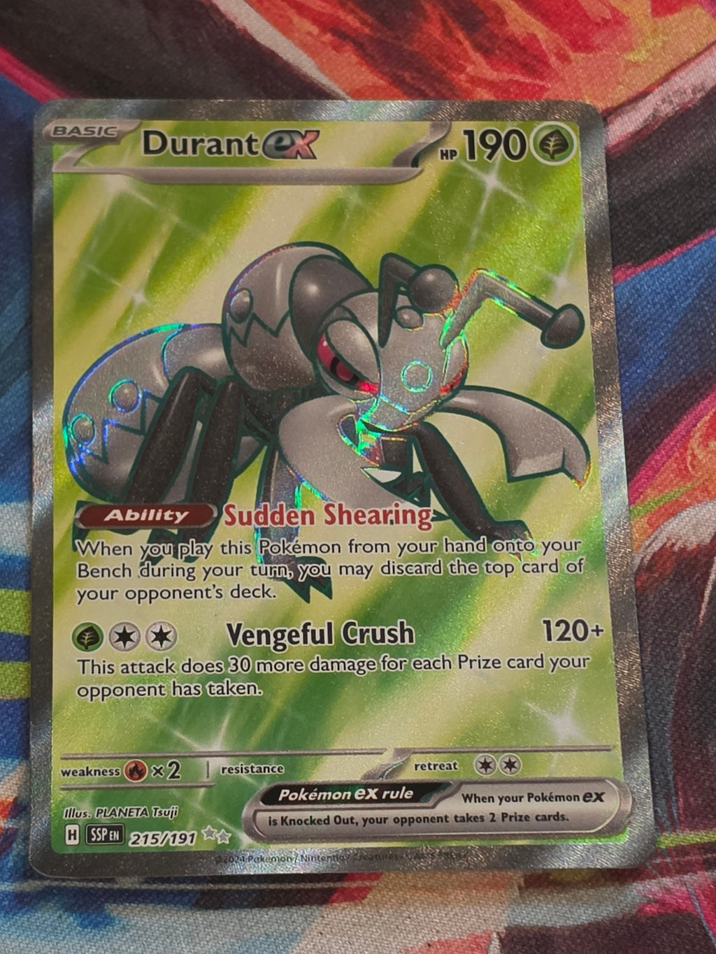 Durant ex Ultra Rare SV08: Surging Sparks 215/191 NM Pokemon