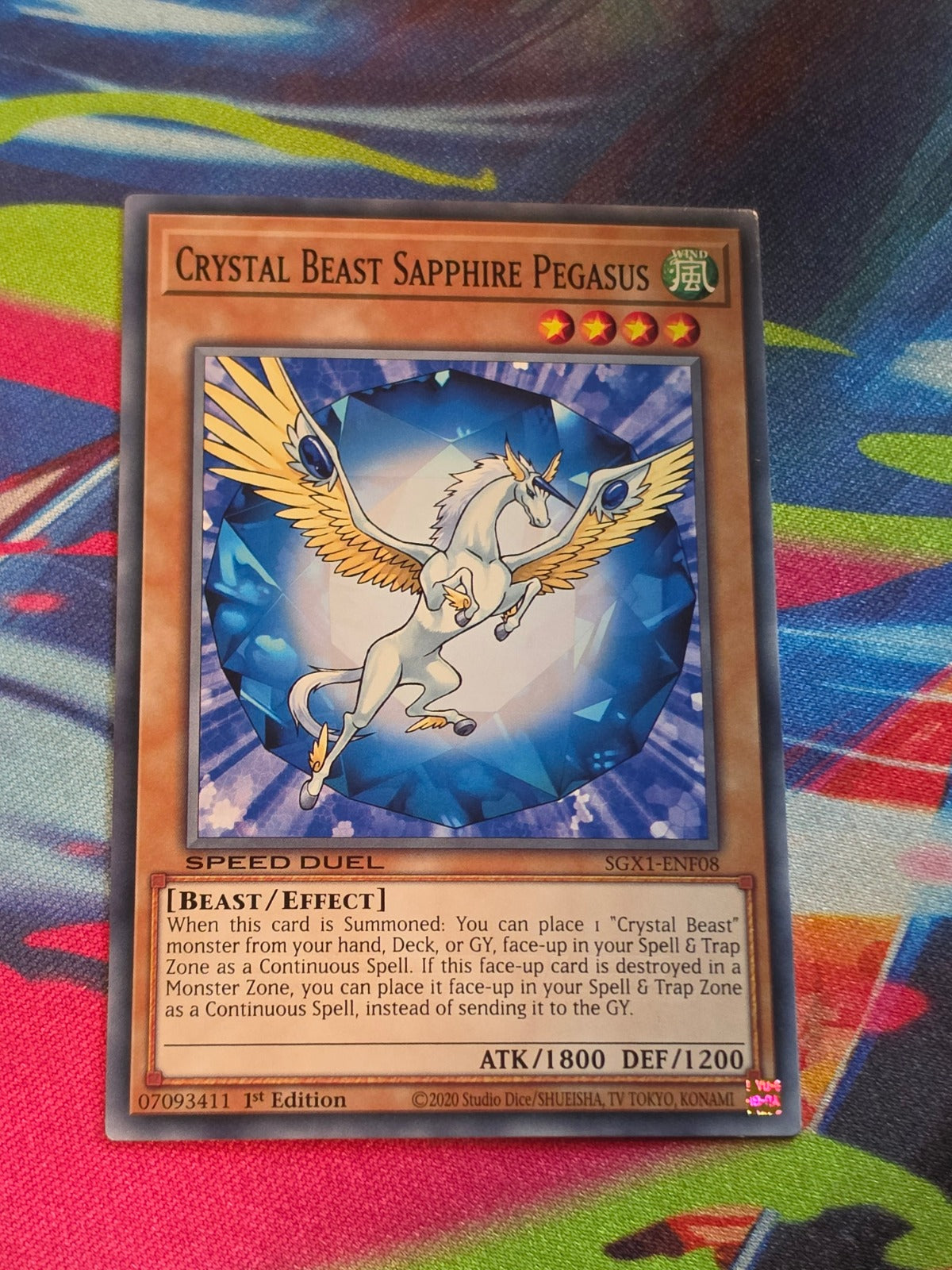 Crystal Beast Sapphire Pegasus Common Speed Duel GX: Duel Academy Box SGX1-ENF08 1st Edition 1st Edition LP Yu-Gi-Oh!