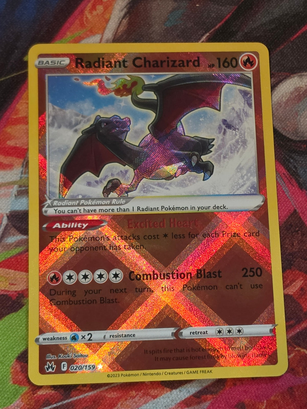 Radiant Charizard Radiant Rare Crown Zenith 020/159 NM Pokemon