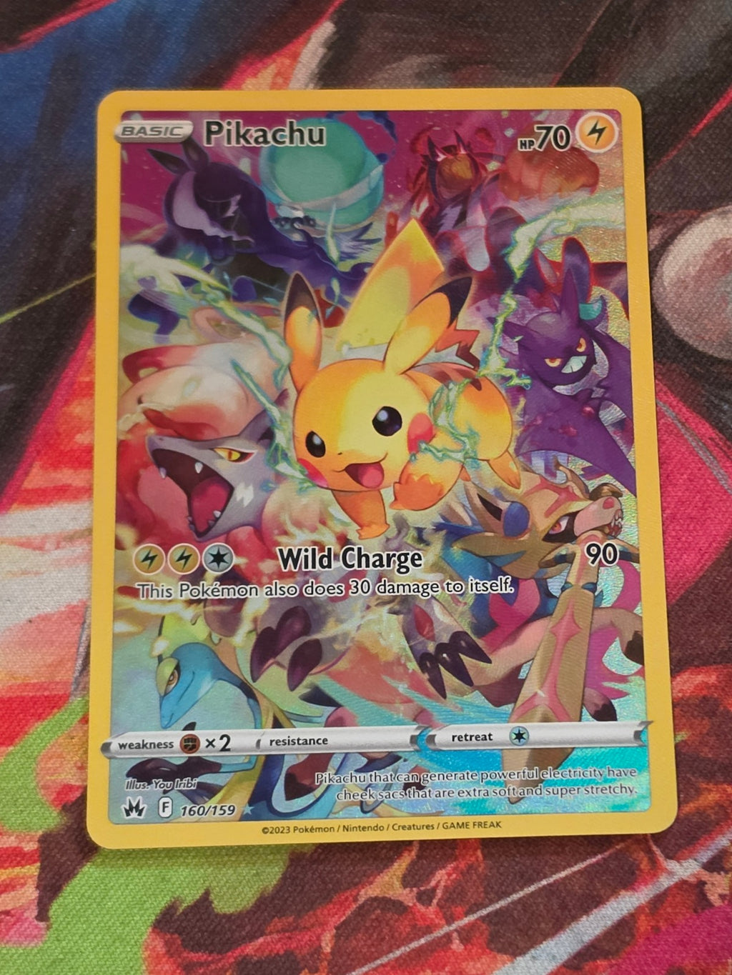 Pikachu Secret Rare Crown Zenith 160/159 NM Pokemon