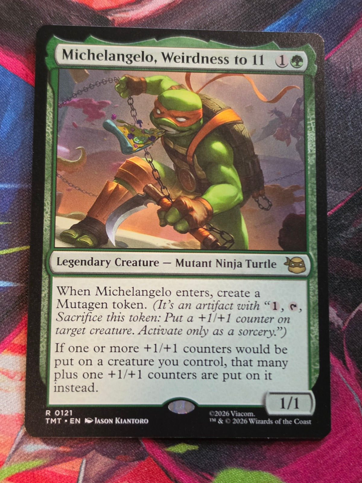 Michelangelo, Weirdness to 11 - 121 - Teenage Mutant Ninja Turtles - R - NM MTG
