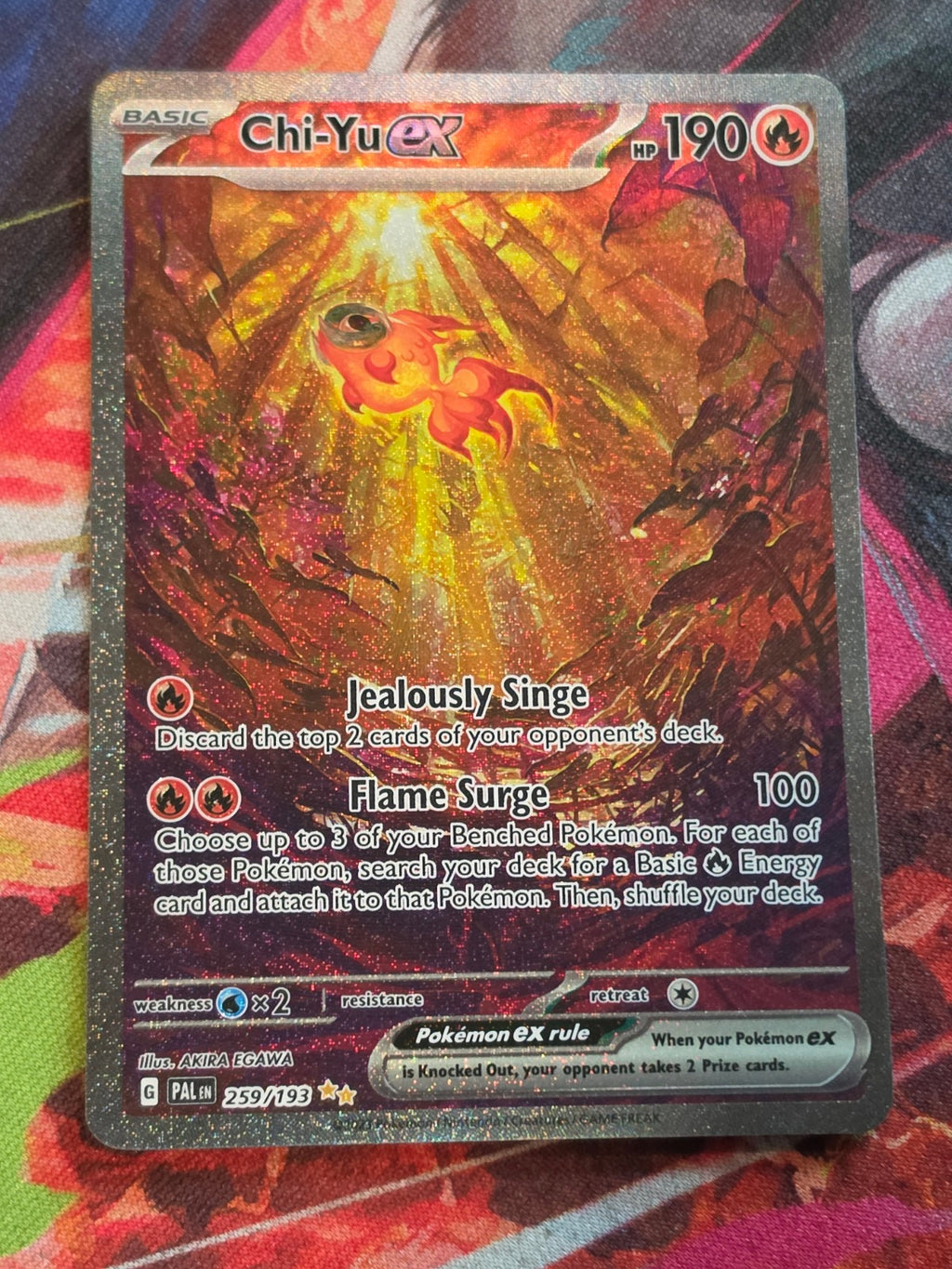 Chi-Yu ex Special Illustration Rare SV02: Paldea Evolved 259/193 NM Pokemon