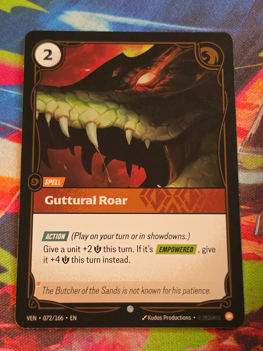 Guttural Roar - 072/166 - Vendetta - Common - NM