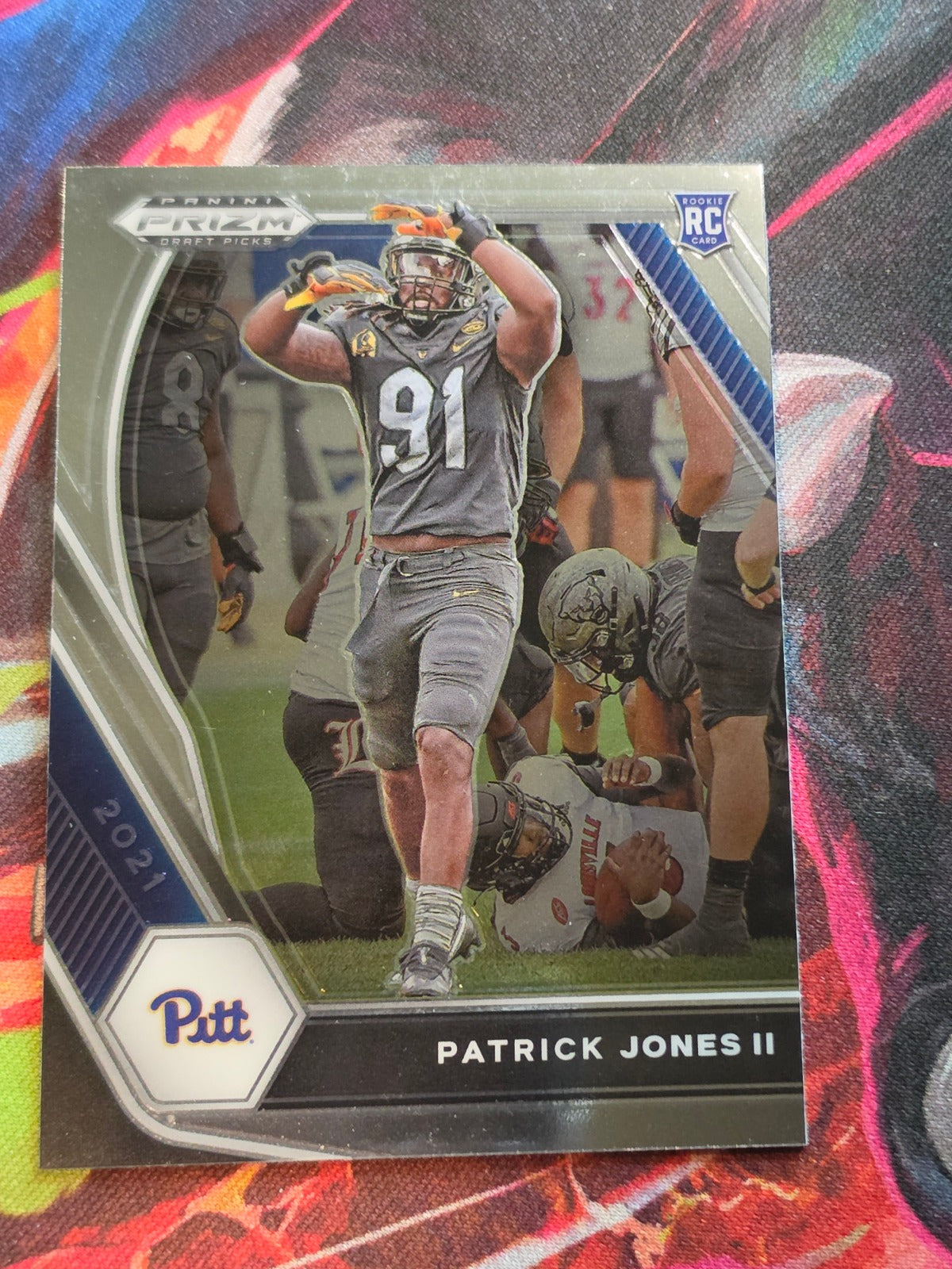 Patrick Jones II 2021 Panini Prizm Draft Picks - Red White and Blue Prizm 130 NM Football