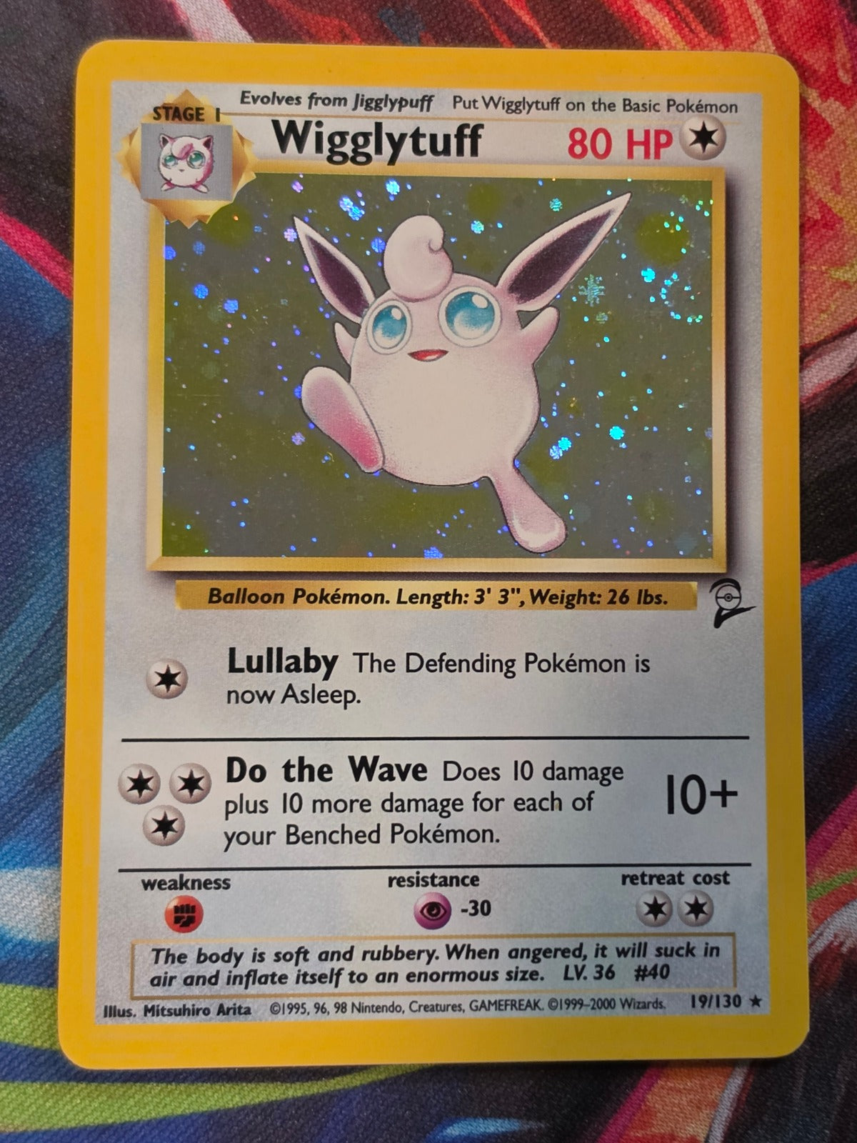 Wigglytuff Holo Rare Base Set 2 019/130 LP Pokemon