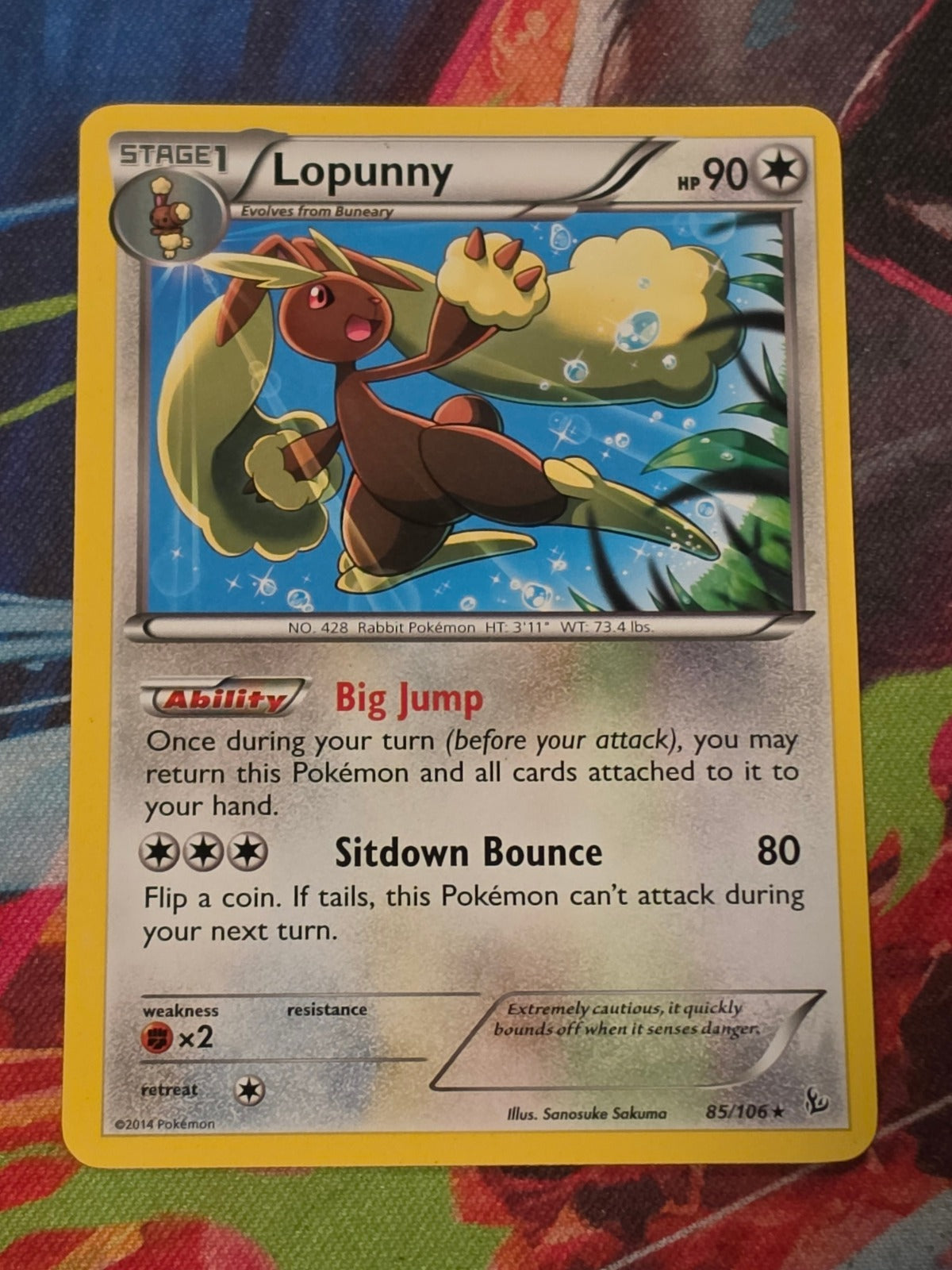 Lopunny Rare XY - Flashfire 85/106 LP+