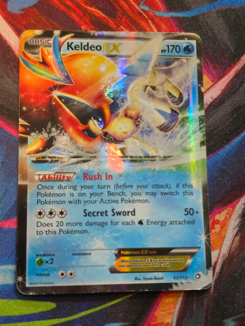 Keldeo EX - 45/113 - Legendary Treasures - Ultra Rare - DMG Pokemon