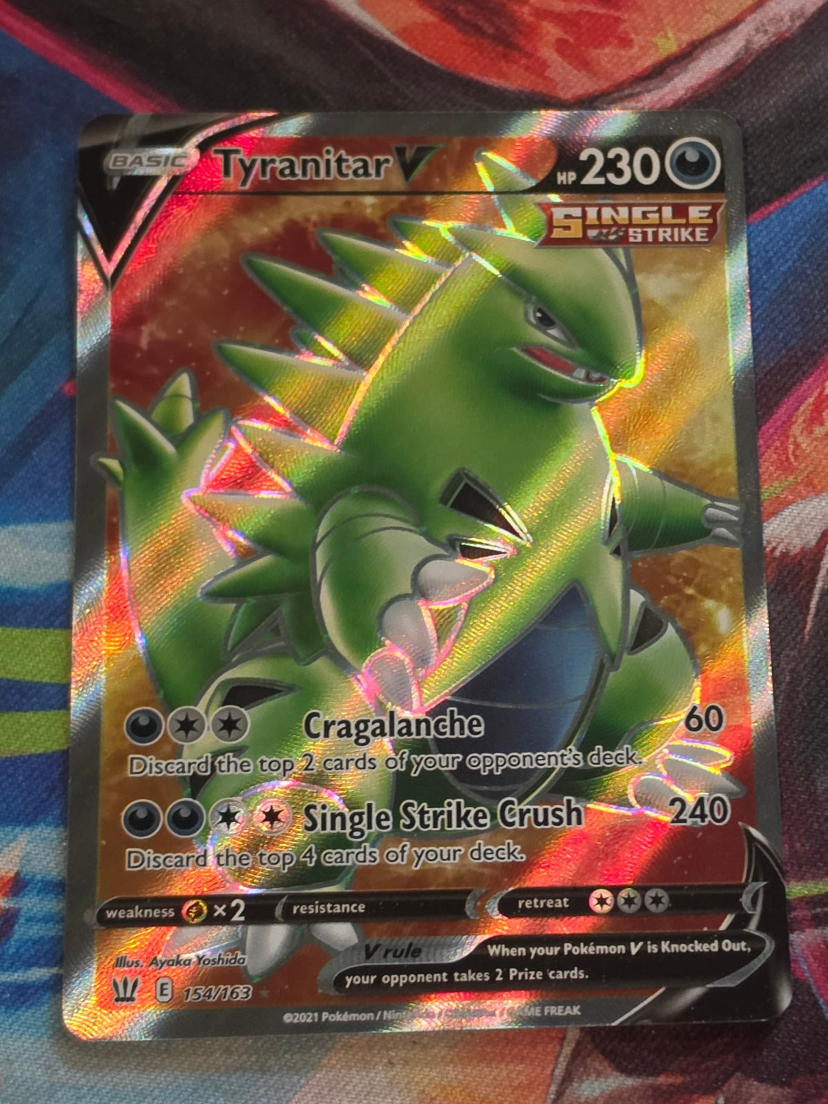 Tyranitar V (Full Art) Ultra Rare SWSH05: Battle Styles 154/163 NM Pokemon