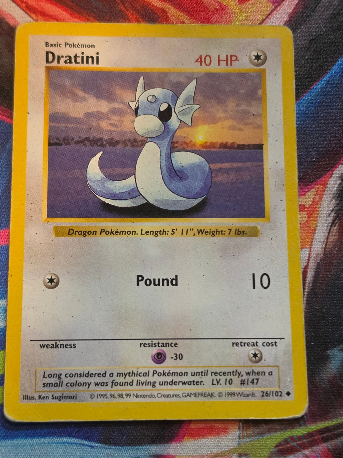 Dratini Shadowless Base Set Uncommon 026/102 HP Pokemon