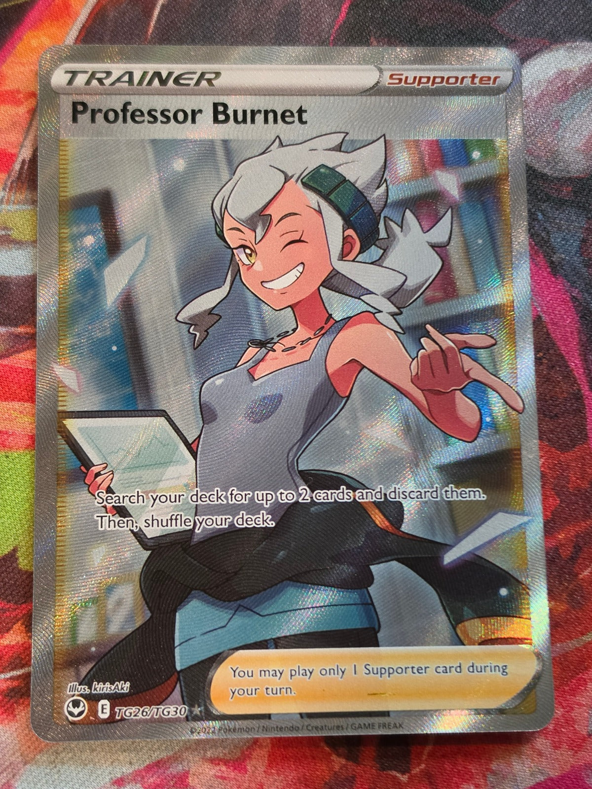 Professor Burnet Ultra Rare SWSH12: Silver Tempest Trainer Gallery TG26/TG30 NM-/LP+ Pokemon