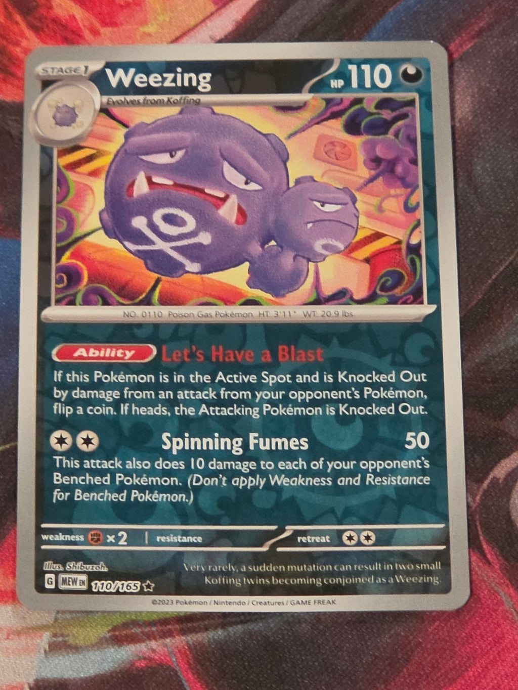 Weezing - 110/165 - SV: Scarlet & Violet 151 - Rare - Reverse Holo - NM Pokemon