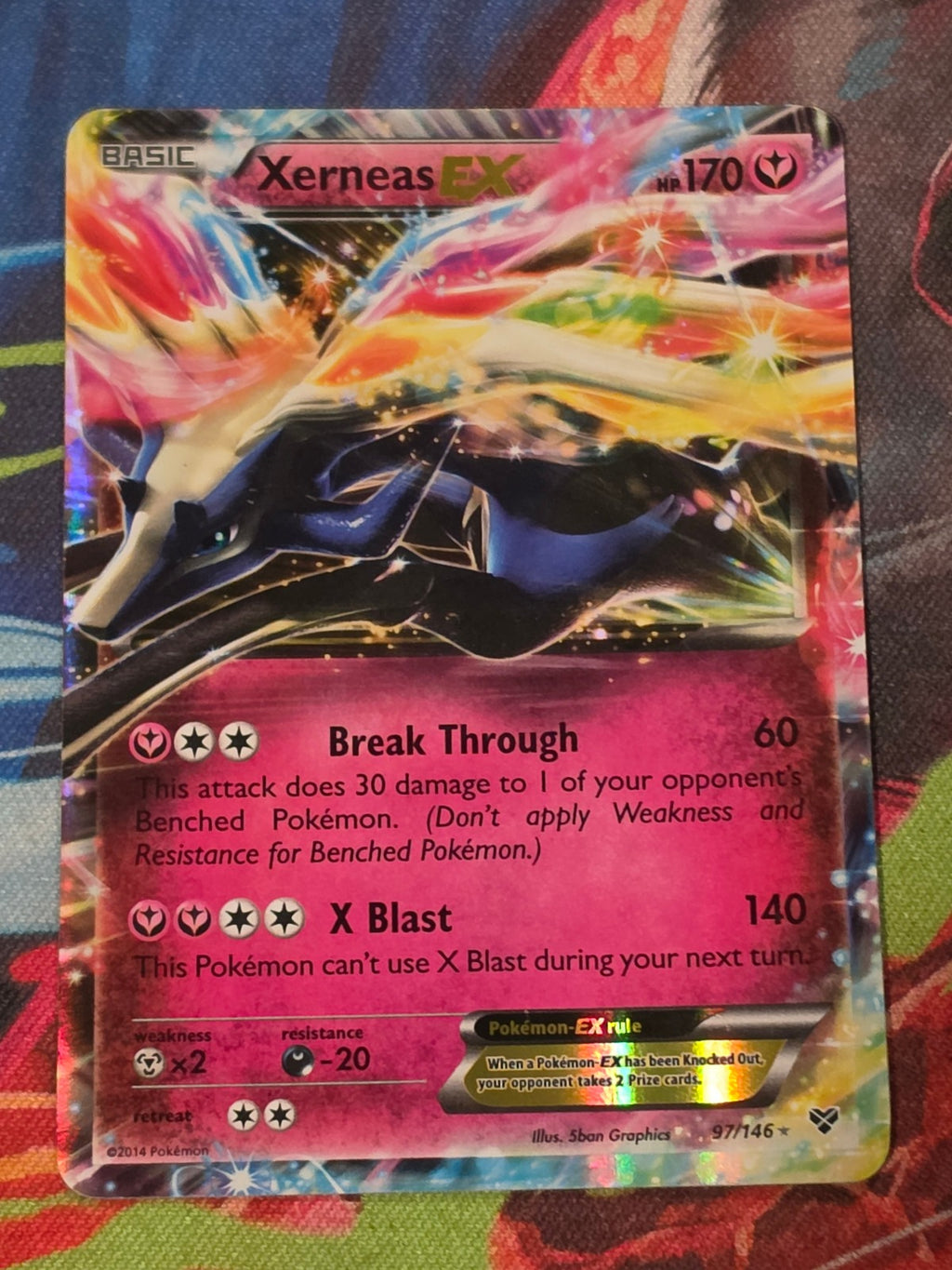 Xerneas EX Ultra Rare XY Base Set 97/146 MP Pokemon