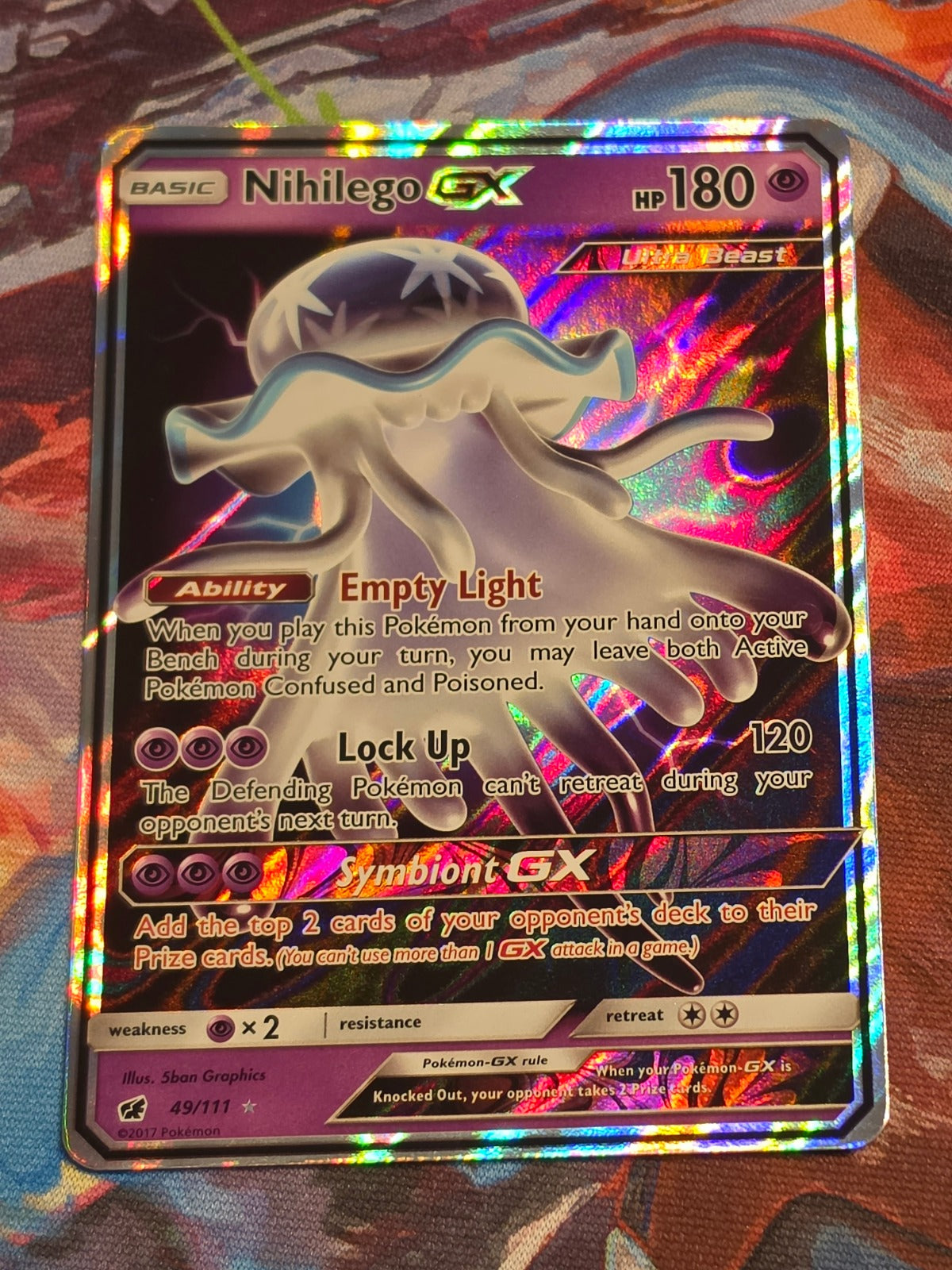 Nihilego GX Ultra Rare SM - Crimson Invasion 49/111 NM Pokemon