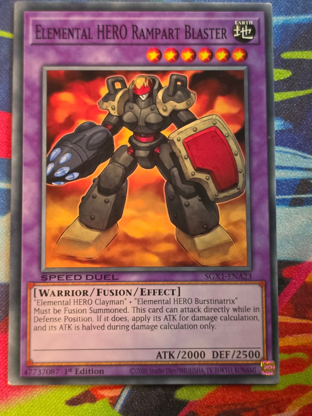 Elemental HERO Rampart Blaster Common Speed Duel GX: Duel Academy Box SGX1-ENA23 1st Edition LP Yu-Gi-Oh!