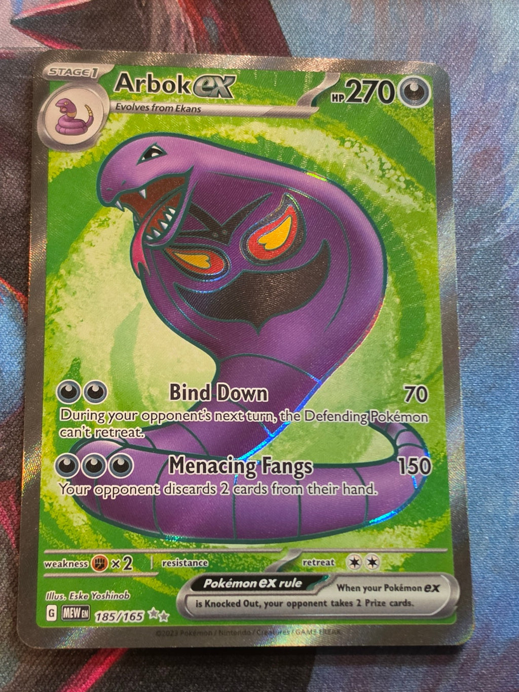 Arbok ex Ultra Rare Scarlet & Violet 151 185/165 NM Pokemon