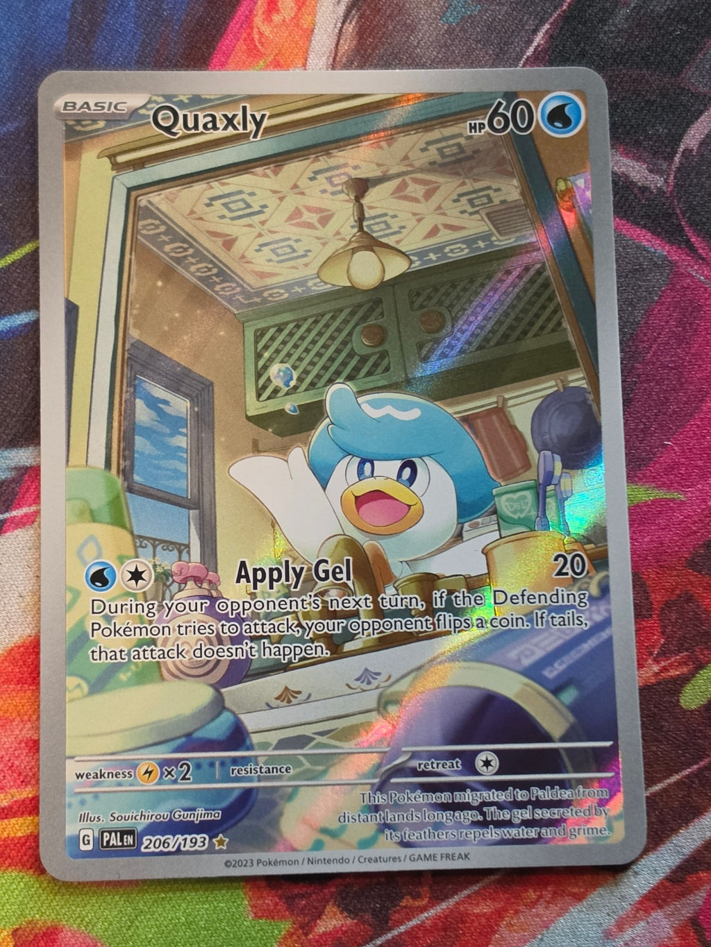 Quaxly Illustration Rare SV02: Paldea Evolved 206/193 LP+ Pokemon