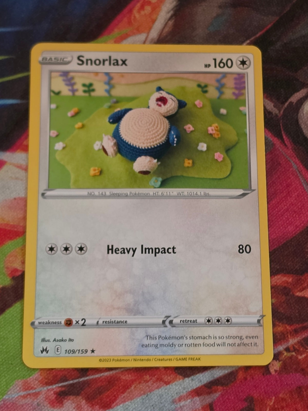 Snorlax Rare Crown Zenith 109/159 NM Pokemon