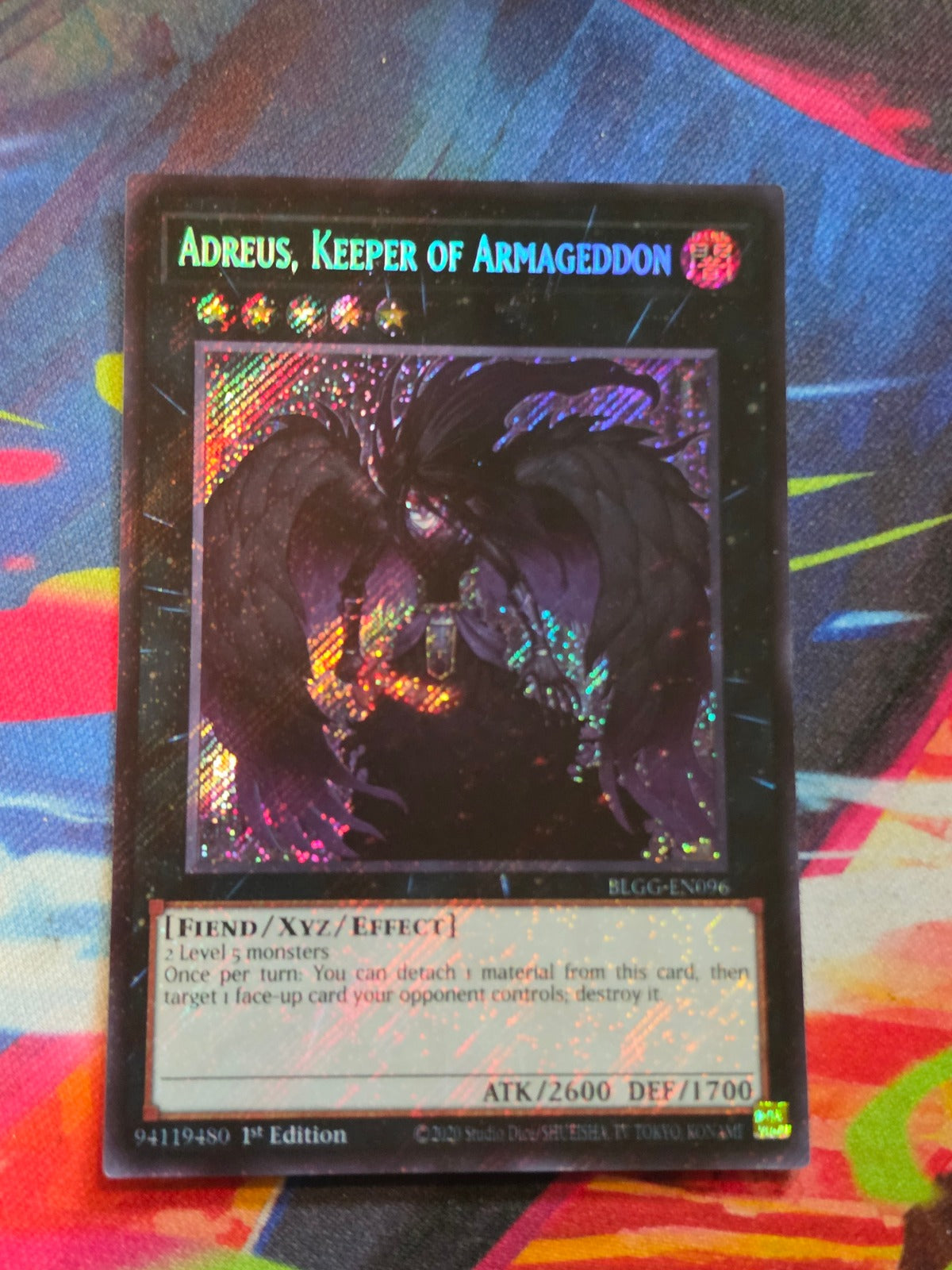 Adreus, Keeper of Armageddon Secret Rare Battles of Legend: Glorious Gallery BLGG-EN096 LP
